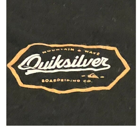 Quicksilver Boardriding Company shirt Black Short Sleeve Medium Soft Cotton - Picture 1 of 7